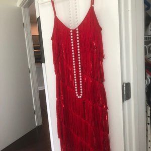 Red Flapper Dress - S